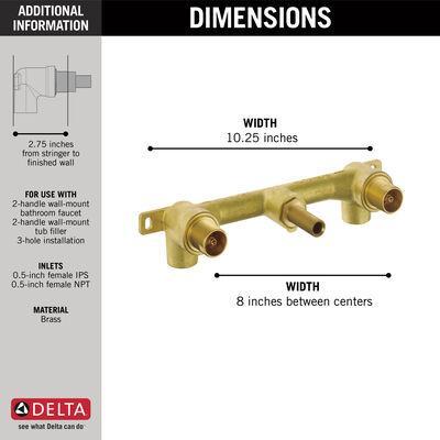 Two Handle Wall Mount Rough R3500-WL